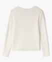 Pull en maille duveteuse à col rond fille